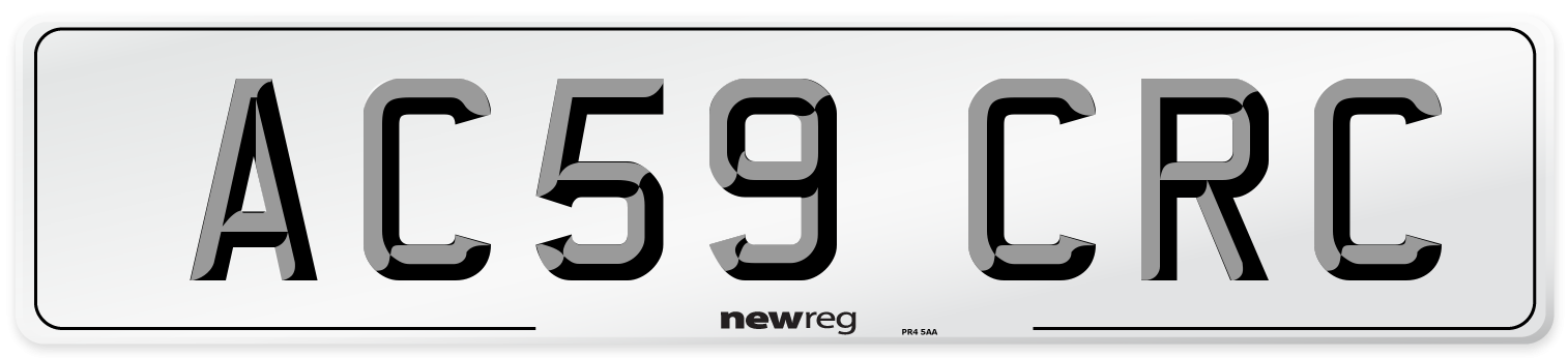 AC59 CRC Number Plate from New Reg